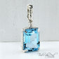 Sterling silver Swiss Blue Topaz pendant, 19.88ct, 1.44"