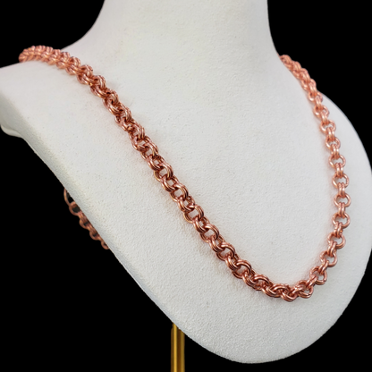 99.9% Solid copper artisan handmade chain